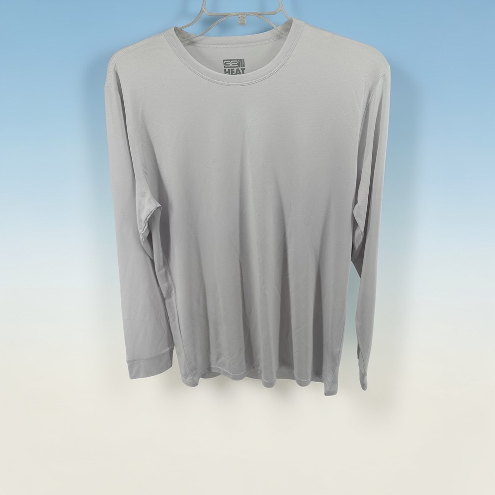 32 Degrees Heat Mens Long Sleeve Base Layer Tee White‎ Medium TMF99002CO NWT